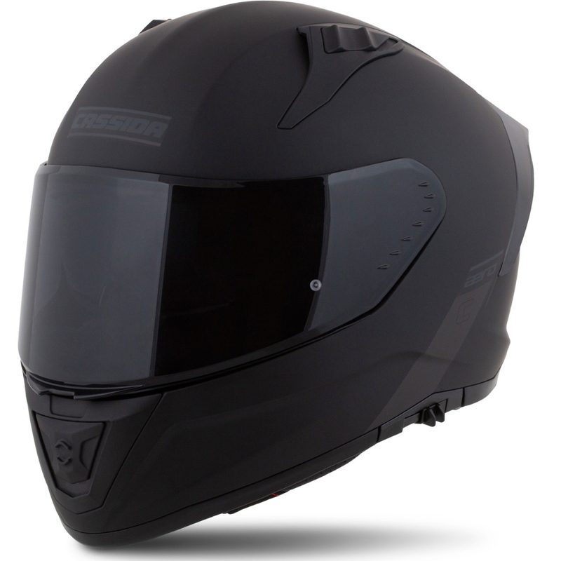 Cassida Aero integraal motorhelm mat zwart-grijs