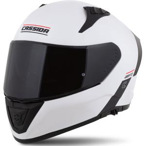 Cassida Aero integraal motorhelm mat wit-zwart