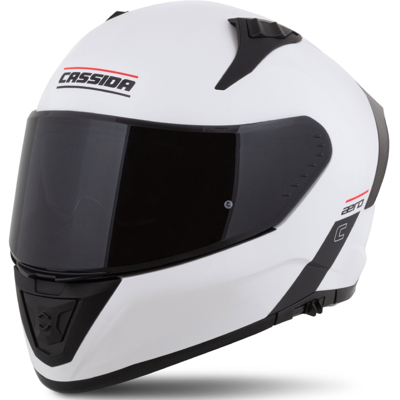 Cassida Aero integraal motorhelm mat wit-zwart