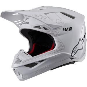 Alpinestars Supertech S-M10 Solid White Motorcross Helm