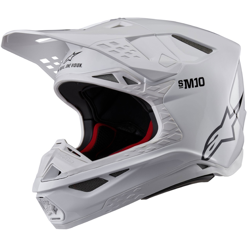 Alpinestars Supertech S-M10 Solid White Motorcross Helm