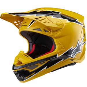 Alpinestars Supertech S-M10 Ampress Motorcross Helm Zwart en Geel