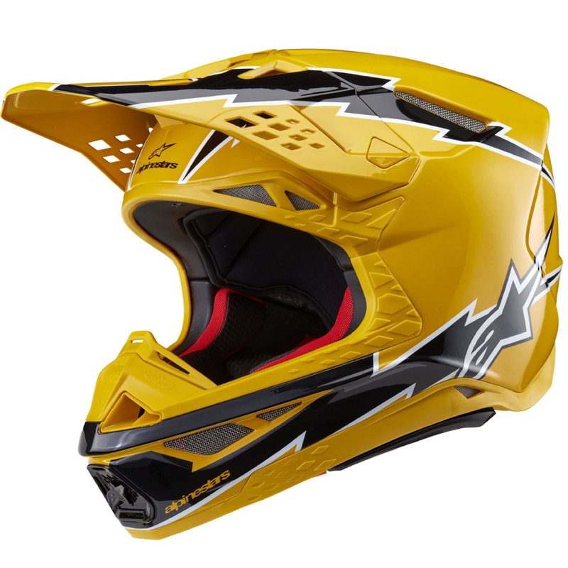 Alpinestars Supertech S-M10 Ampress Motorcross Helm Zwart en Geel