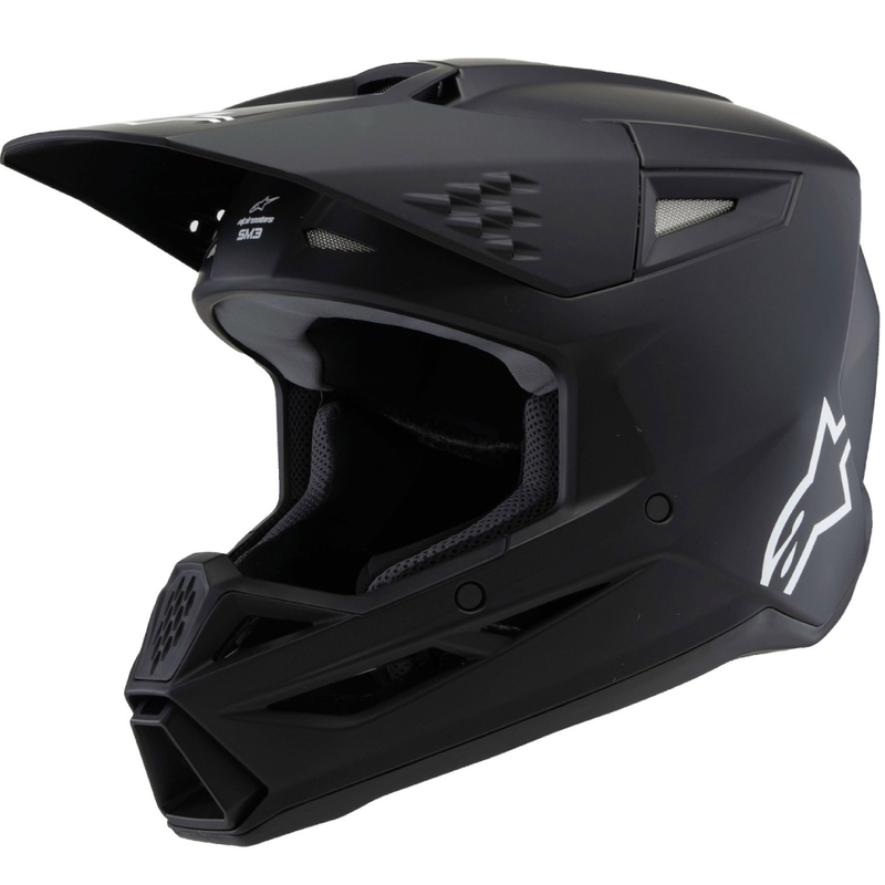 Alpinestars S-M3 Solid Kindercrosshelm Matzwart