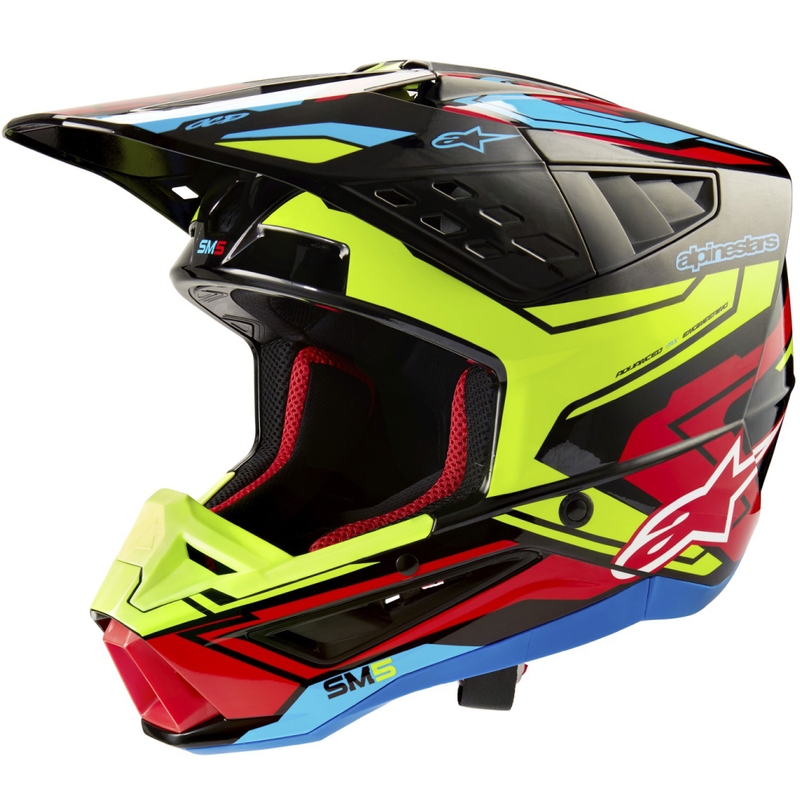Alpinestars S-M5 Action 2 fluogeel-fluorode motorcrosshelm