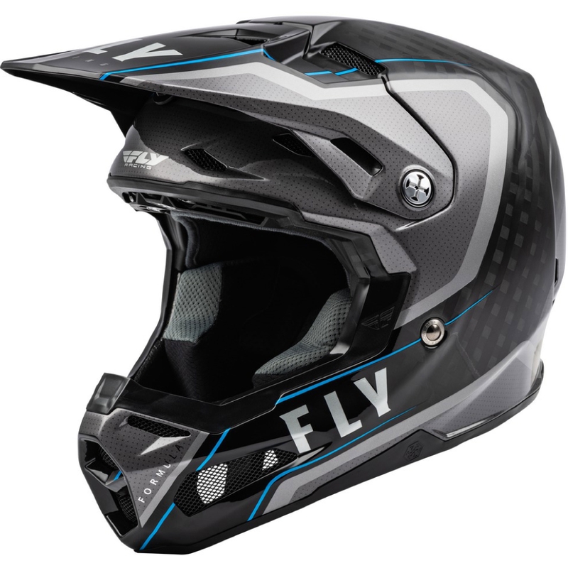 Motorcrosshelm FLY Racing Formula Axon zwart-grijs-blauw