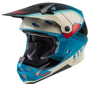 Motorcrosshelm FLY Racing Formula CP zwart-grijs-turquoise