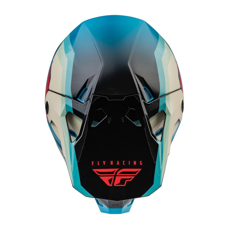 Motorcrosshelm FLY Racing Formula CP zwart-grijs-turquoise