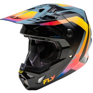 Motorcrosshelm FLY Racing Formula CP zwart-grijs-regenboog