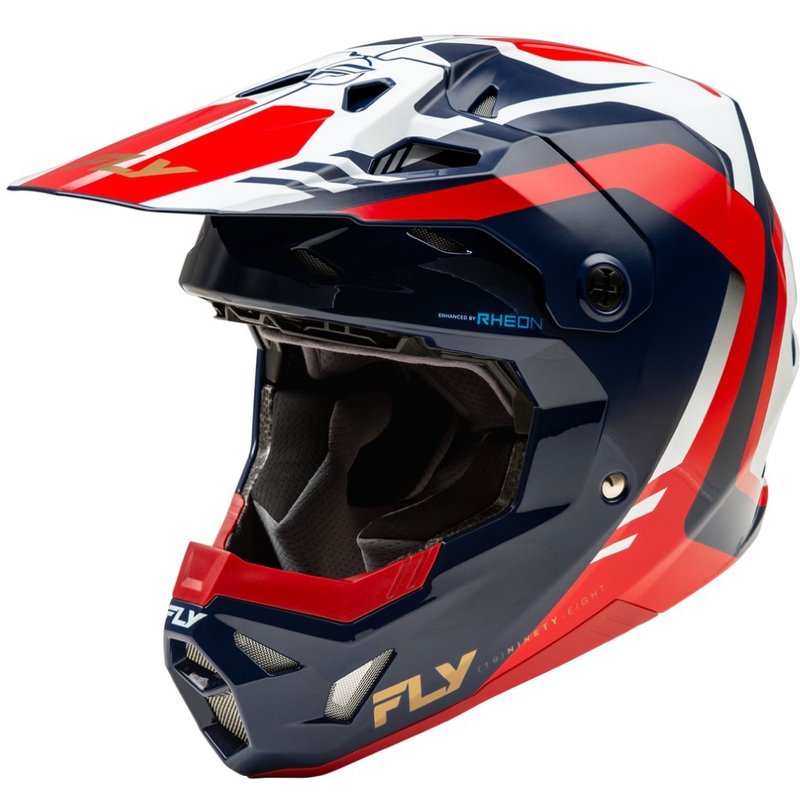 Motorcrosshelm FLY Racing Formula CP rood-wit-blauw