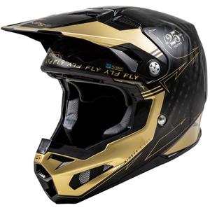 Motorcrosshelm FLY Racing Formula S Carbon zwart-goud