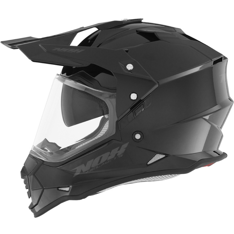 Endurohelm NOX N312 zwart glanzend