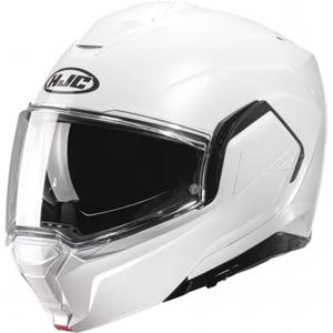 HJC I100 Solid parelmoer witte flip-up motorhelm