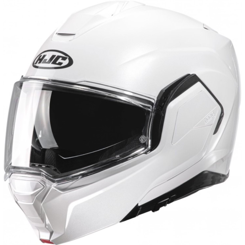 HJC I100 Solid parelmoer witte flip-up motorhelm