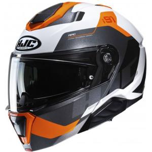 HJC i91 Carst MC7 flip-up helm zwart-grijs-wit-oranje