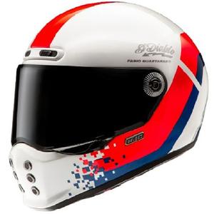 Integraal motorhelm HJC V10 Fabio Quartararo 20 Retro wit-rood-blauw