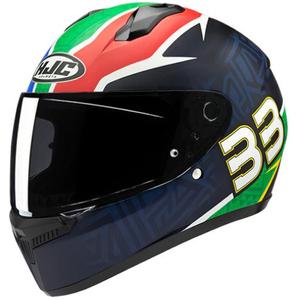 Integraal motorhelm HJC C10 BB33 MC21SF blauw-groen-rood