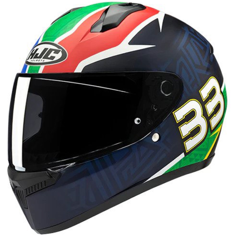 Integraal motorhelm HJC C10 BB33 MC21SF blauw-groen-rood