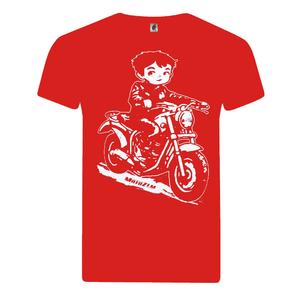 MotoZem Motorrijder rood shirt voor jongens