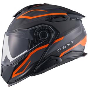 Opklapbare motorhelm Nexx X.Lifetour PRO Mile mat oranje-grijs