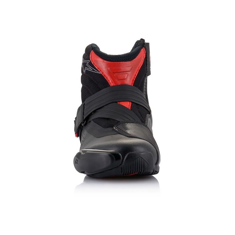 Alpinestars SMX-1 R zwarte en rode motorlaarzen met ventilatieopeningen
