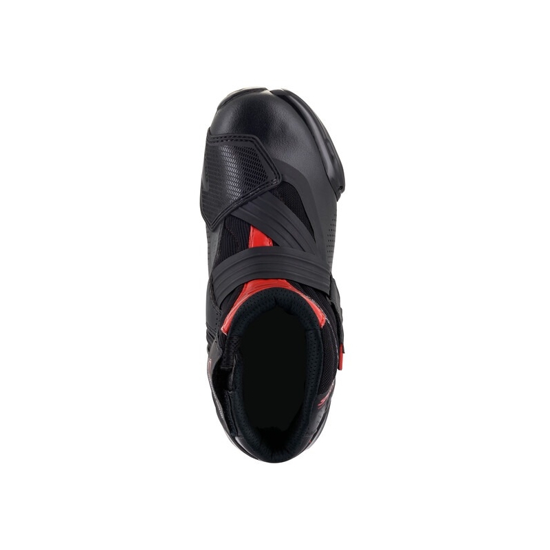 Alpinestars SMX-1 R zwarte en rode motorlaarzen met ventilatieopeningen
