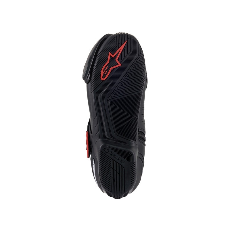Alpinestars SMX-1 R zwarte en rode motorlaarzen met ventilatieopeningen