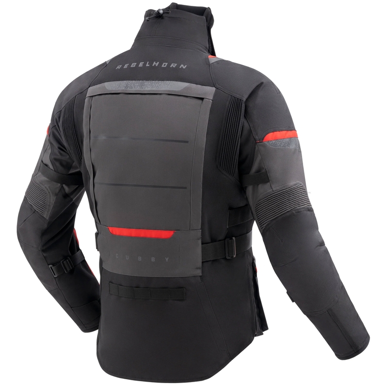 Rebelhorn Cubby V motorjack zwart-antraciet-rood