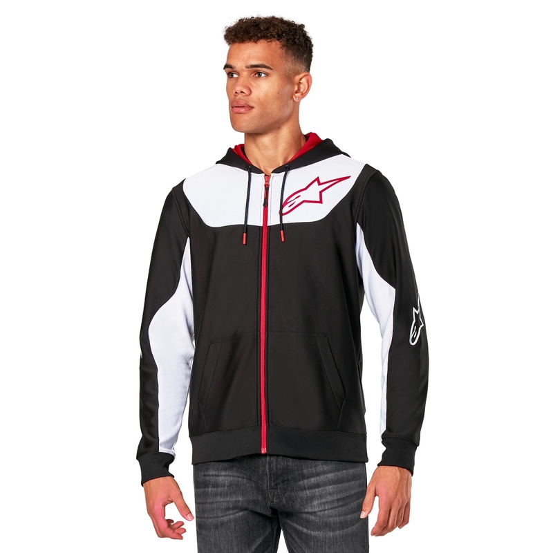 Alpinestars Sessions 3 Hoodie zwart, wit en rood