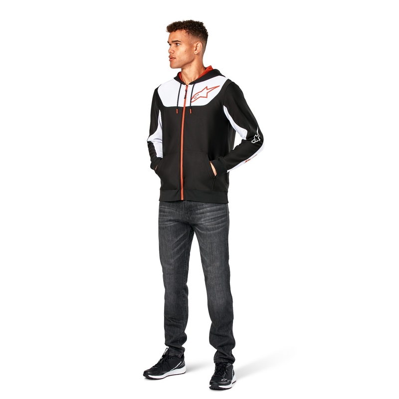 Alpinestars Sessions 3 Hoodie zwart, wit en rood