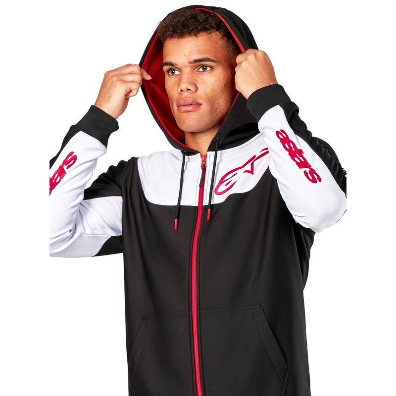 Alpinestars Sessions 3 Hoodie zwart, wit en rood