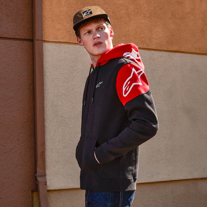 Alpinestars Velocity Hoodie zwart en rood