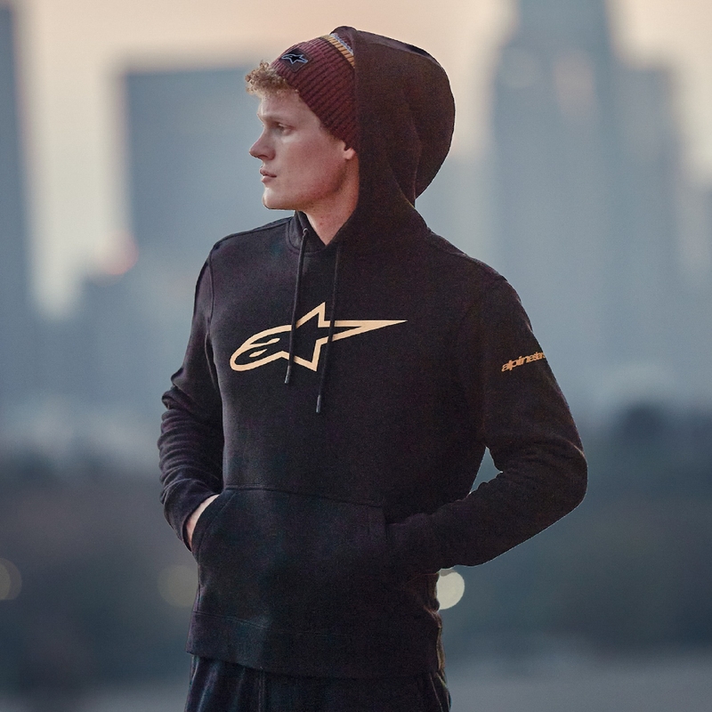 Alpinestars Vergulde Hoodie zwart en goud