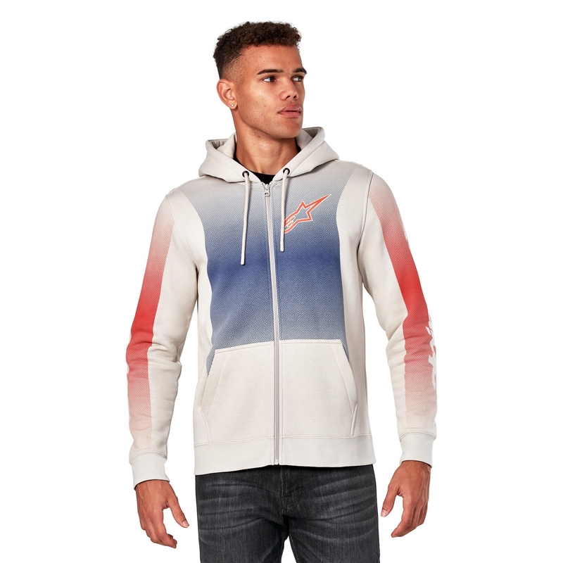 Alpinestars Arising Hoodie wit-wit-blauw-rood