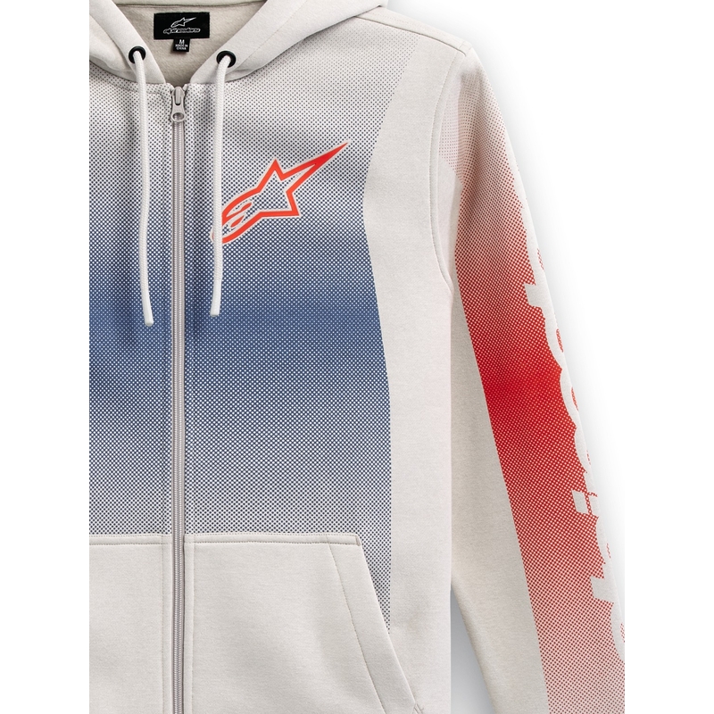 Alpinestars Arising Hoodie wit-wit-blauw-rood