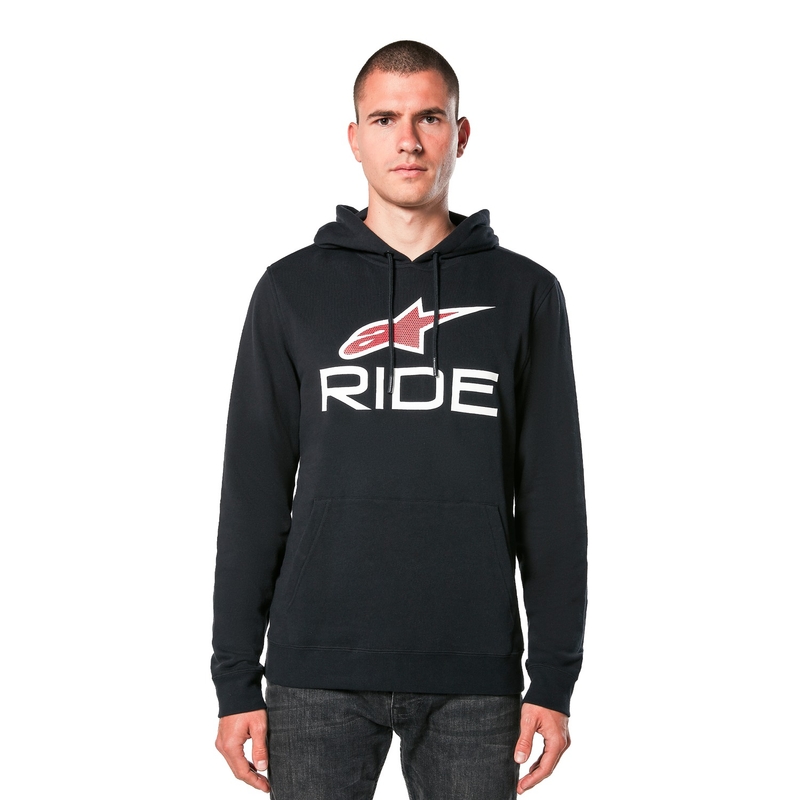 Alpinestars Ride 4.0 hoodie zwart, wit en rood