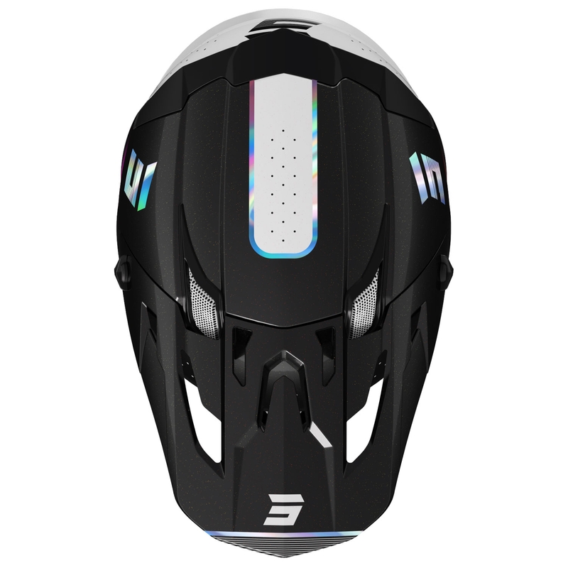 Motorcrosshelm Shot Core Honor zwart-holografisch parelmoer