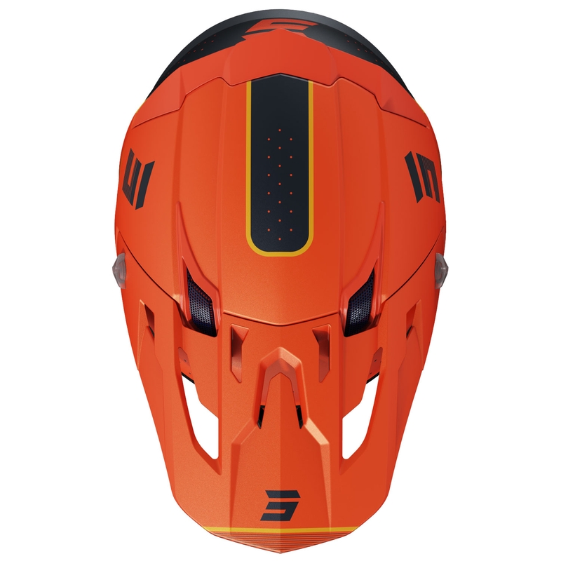 Motorcrosshelm Shot Core Honor oranje-zwart mat