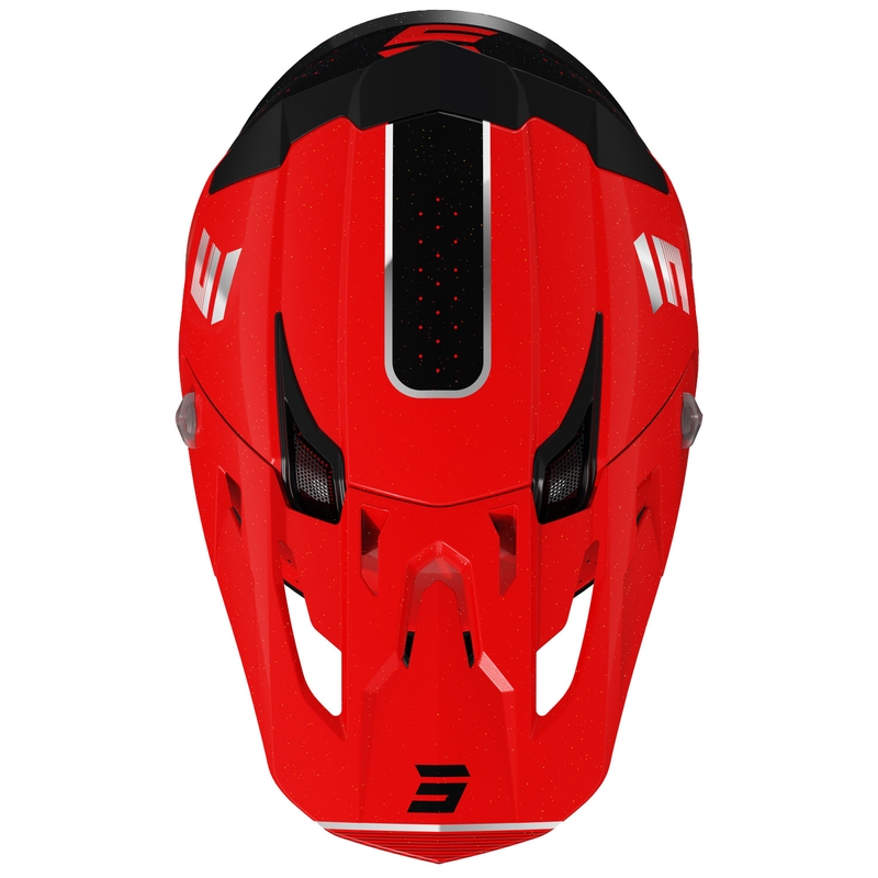 Motorcrosshelm Shot Core Honor rood-zwart-parel