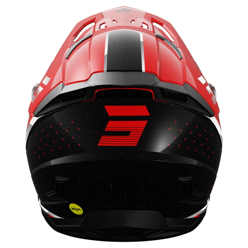 Motorcrosshelm Shot Core Honor rood-zwart-parel