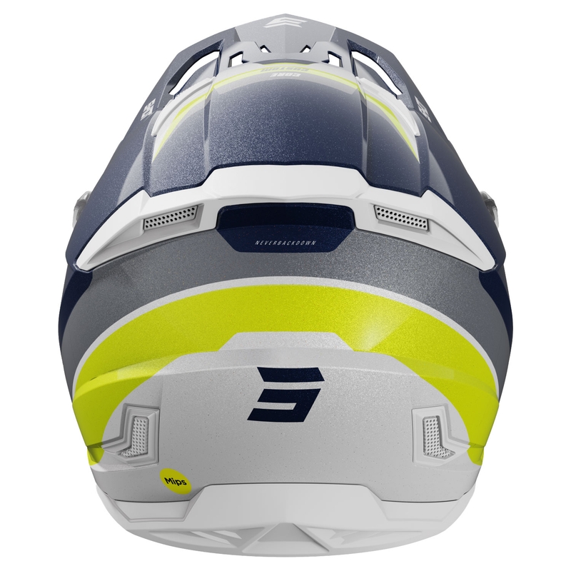 Motorcrosshelm Shot Core Custom blauw parelmoer
