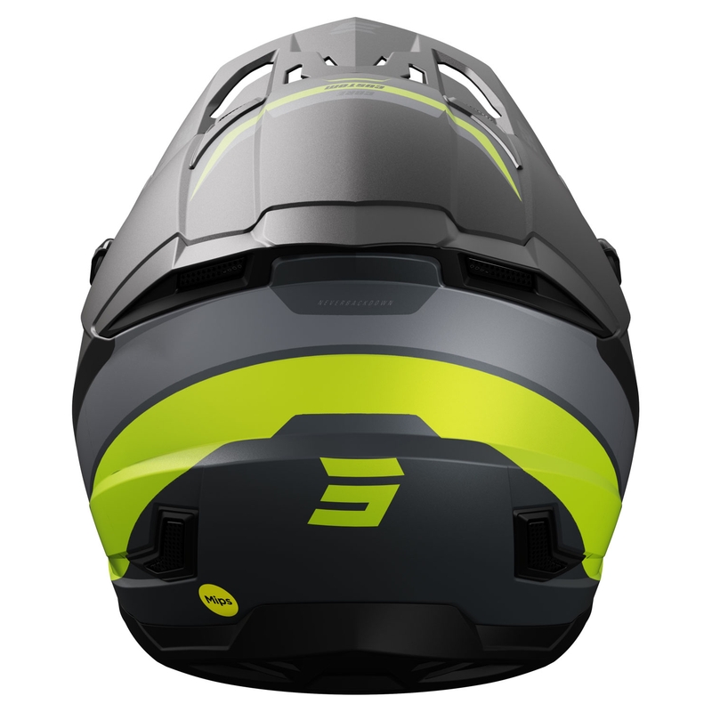 Motorcrosshelm Shot Core Custom zwart-fluo geel