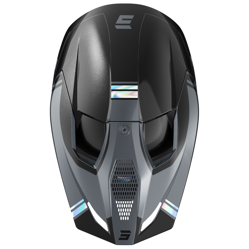 Motorcross Helm Shot Race Sprint parel zwart-grijs