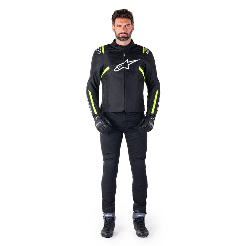 Alpinestars T-SPS 2 Waterdicht Zwart, Wit en Fluo Geel Motorjack
