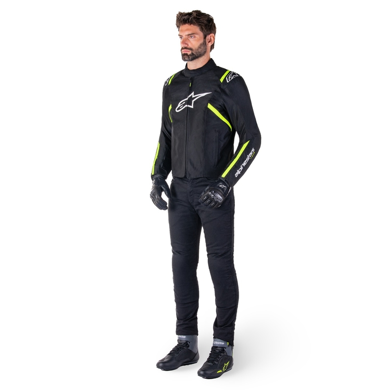 Alpinestars T-SPS 2 Waterdicht Zwart, Wit en Fluo Geel Motorjack