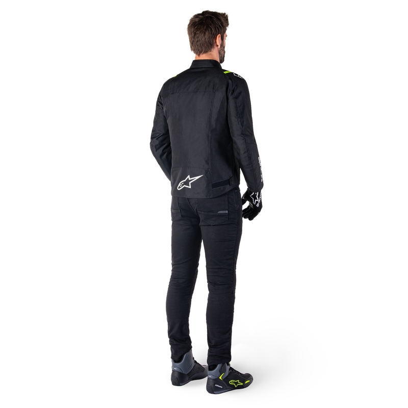 Alpinestars T-SPS 2 Waterdicht Zwart, Wit en Fluo Geel Motorjack