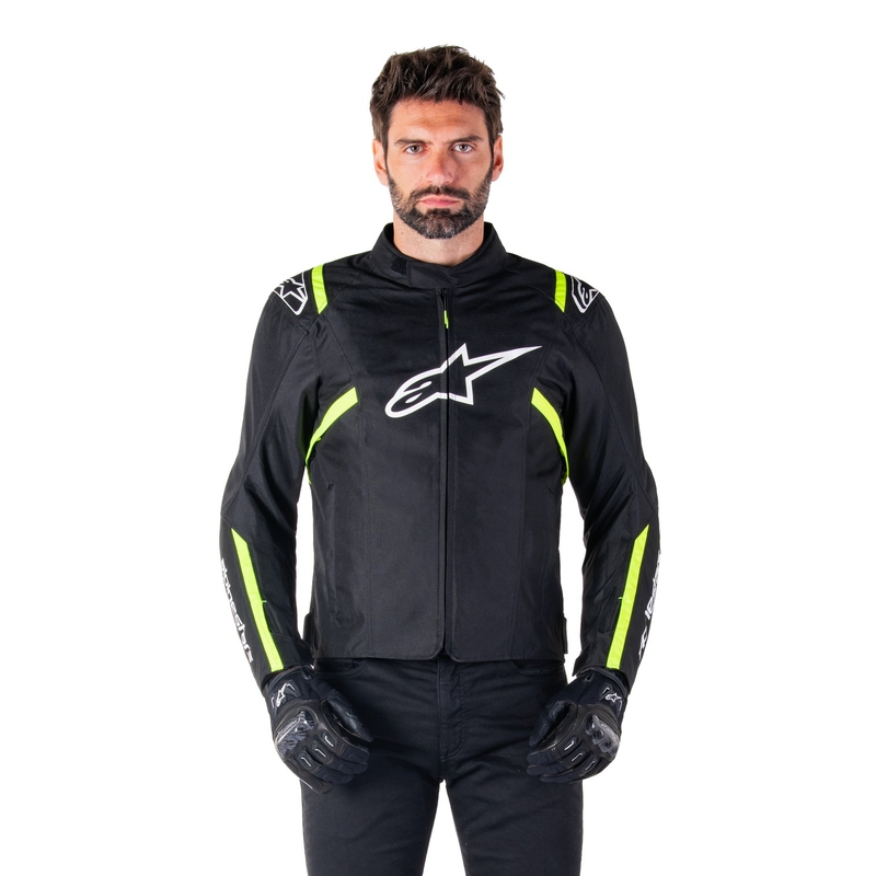 Alpinestars T-SPS 2 Waterdicht Zwart, Wit en Fluo Geel Motorjack