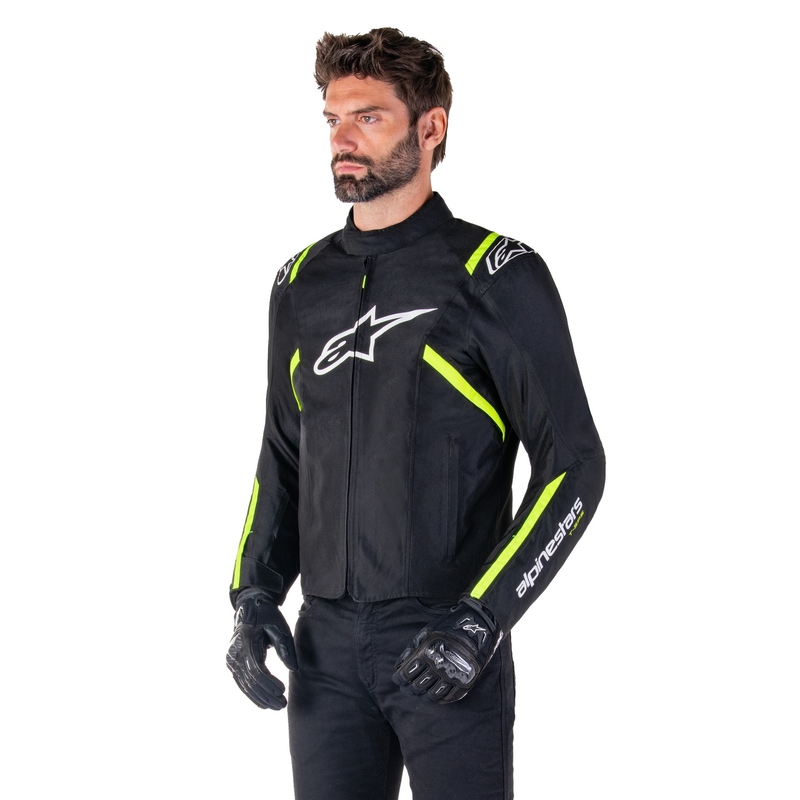 Alpinestars T-SPS 2 Waterdicht Zwart, Wit en Fluo Geel Motorjack