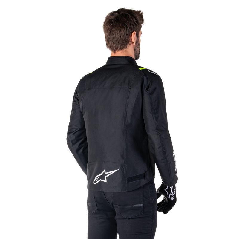 Alpinestars T-SPS 2 Waterdicht Zwart, Wit en Fluo Geel Motorjack