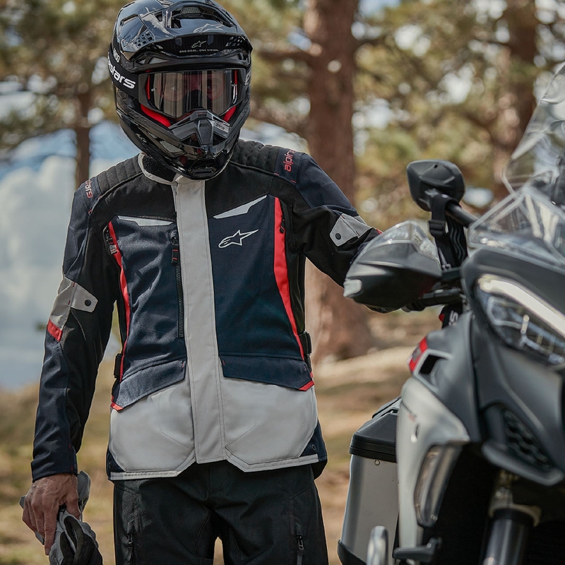 Alpinestars ST-1 Waterdicht Motorjack donkerblauw-zwart-rood